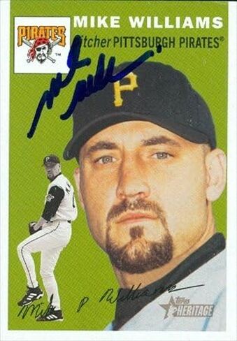 Autograph Warehouse 47181 Mike Williams Autographed Baseball Card Pittsburgh Pirates 2003 Topps Heritage No .258 in Saudi Arabia