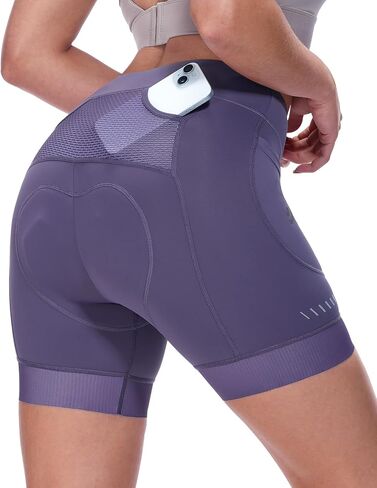 شورت الدراجات المبطنة للرياضة 4D - شورتات ركوب الدراجات 4D مع 3 جيوب للدراجات الجبلية ودراجة الطريق أسود in Kuwait