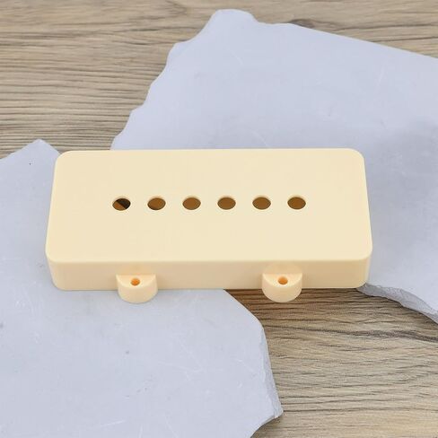 2pcs 51.3mm أغطية البيك آب متوافقة مع Fender Jazzmaster Guitars كريم أصفر in Saudi Arabia