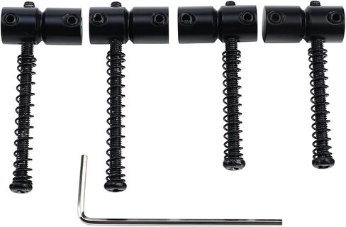 4-Pack Stainless Steel Electric Bass Guitar Bridge Saddles String Spacing 19mm Bass Saddles Compatible with 4 String Electric Bass Replacement Parts（Chrome） in Kuwait