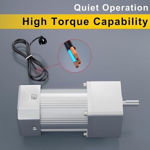 ارتفاع عزم الدوران الكهربائي محرك الترس AC منخفضة السرعة 15RPM ، متغير السرعة محرك 110V 200W عمود الإخراج 18 مم + حاكم السرعة القابلة للانعكاس لأدوات قطع المعادن in Kuwait