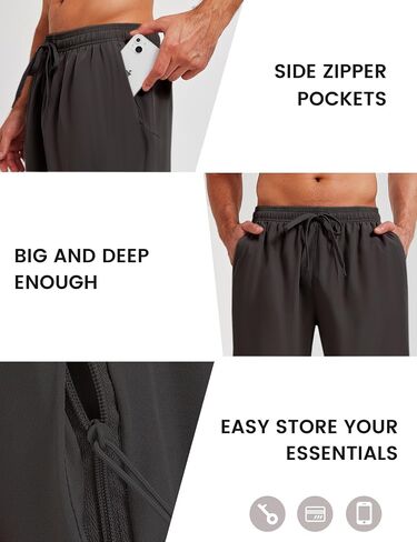 Men's Gym Shorts Quick Dry Workout Shorts for Men 7 Inches Lightweight Athletics Shorts with Zipper Pockets in Saudi Arabia