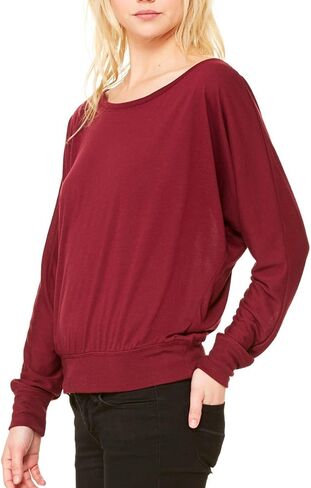 Bella Canvas Flowy L/S قبالة تي شيرت الكتف in Kuwait