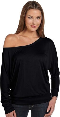 Bella Canvas Flowy L/S قبالة تي شيرت الكتف in Kuwait