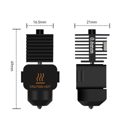 2pcs 0.6mm A1/A1 Mini Hotend Kit Head Head for Bambu Lab A1/A1 Mini Hot End/Printhead ، طبعات طابعة ثلاثية الأبعاد عالية درجة الحرارة ، مع فوهات فولاذية صلبة 2pcs 2pcs in Kuwait