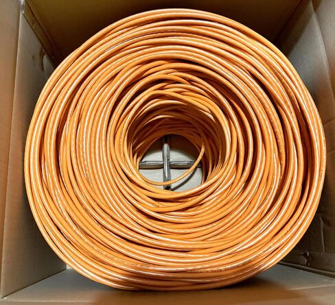 CMPLE - CAT6 CABLE 1000FT BULK LAN Ethernet Cat 6 Wire Network UTP 23AWG CMR RISER 10GBPS 550 MHz BOX 1000 FED ، Blue in Kuwait