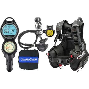 CRESSI Start Scuba Diving Gear Package Complete with Start 2.0 BCD - Donatello C2 Dive Computer - AC2 Compact Regulator Set Fully Assembled, X-Large in Kuwait