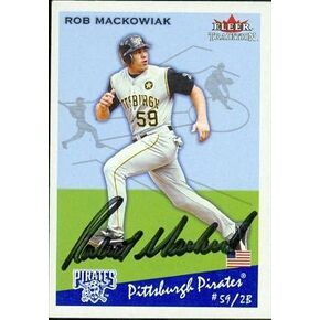 مستودع توقيعه 46954 Rob Mackowiak بطاقة البيسبول التي تم توقيفها Pittsburgh Pirates 2002 Fleer Tradition NO .295 in Kuwait