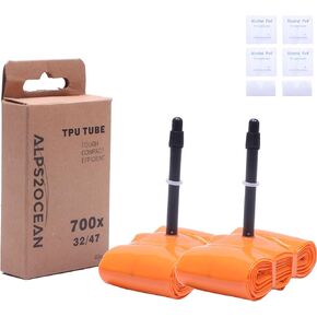 700C/28'' Gravel & 29'' MTB TPU Bike Inner Tube,700x32C/35C/37C/40C/47C AV48mm Presta Valve Tubes,Compatible with 700x32C 700x35C 700x37C 700x40C 700x47C & 29'' MTB Tire Tubes- 2 Pack in Kuwait