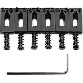 Guitar Bridge Saddle Set with Spring Screws Wrench, Compatible with Fender Stratocaster and Telecaster Electric Guitars, 6Pcs (Gold) in Saudi Arabia