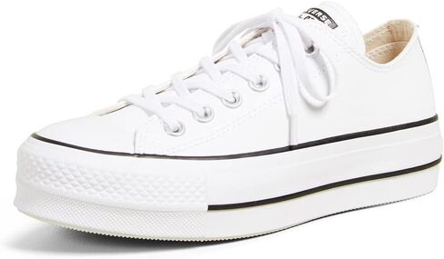 Converse Women's Chuck All Star Lift Clean Ox Sneakers, Black/White, 7.5 Medium US in Saudi Arabia