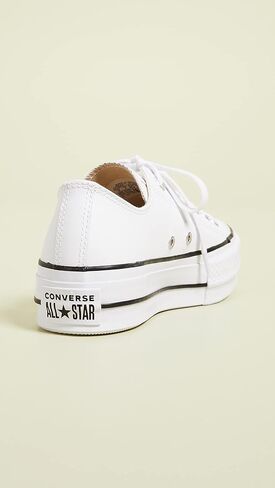 Converse Women's Chuck All Star Lift Clean Ox Sneakers, Black/White, 7.5 Medium US in Saudi Arabia