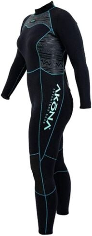 Akona Womens 7mm الماء البارد بدلة كاملة. Quantum Strech النيوبرين. تم تصميمه لإبقائك دافئًا في الماء البارد من أجل الغوص ، والغطس ، وركوب التجديف ، والتجديف ، وركوب الأمواج in Kuwait