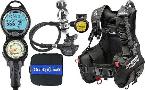 CRESSI Start Scuba Diving Gear Package Complete with Start 2.0 BCD - Donatello C2 Dive Computer - AC2 Compact Regulator Set Fully Assembled, X-Large in Saudi Arabia