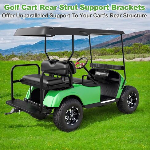 10L0L Huffice Golf Golf Cart Brackets Strut Brackets for Ezgo Txt Long Roof (يناسب طرز أعلى 88 بوصة فقط) ، دعامة خلفية متينة وأداء طويل الأمد in Kuwait