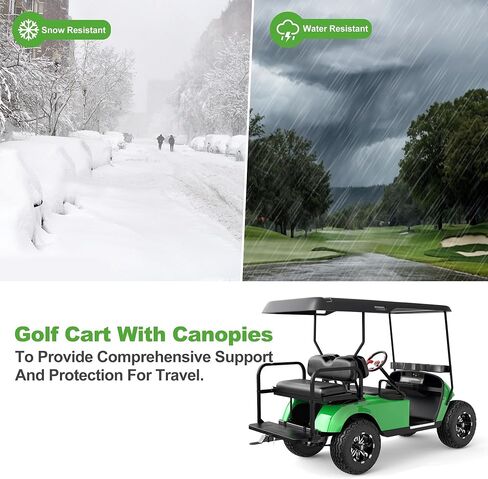 10L0L Huffice Golf Golf Cart Brackets Strut Brackets for Ezgo Txt Long Roof (يناسب طرز أعلى 88 بوصة فقط) ، دعامة خلفية متينة وأداء طويل الأمد in Kuwait