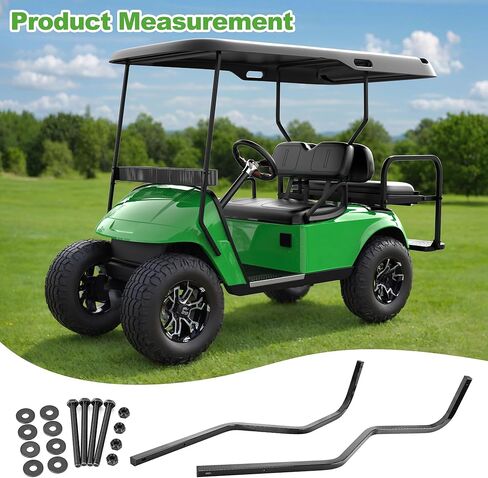 10L0L Huffice Golf Golf Cart Brackets Strut Brackets for Ezgo Txt Long Roof (يناسب طرز أعلى 88 بوصة فقط) ، دعامة خلفية متينة وأداء طويل الأمد in Kuwait