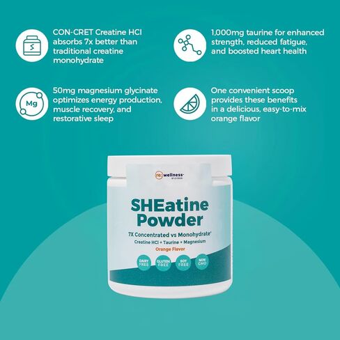 Reignite Wellness من JJ Virgin Clean Creatine Powder - كرياتين أحادي الهيدرات عالي الامتصاص - تمرين، تعافي العضلات، صحة الدماغ، تكوين الجسم ودعم الطاقة - بدون نكهة (90 وجبة) in Saudi Arabia