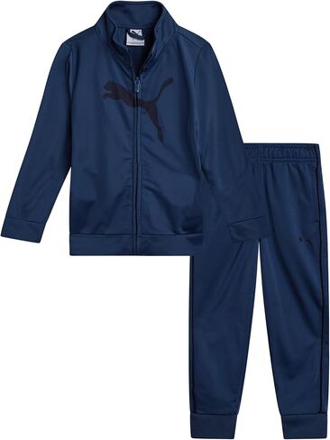 PUMA Toddler Boys 2 Piece Tricot Zip Jacket & Sweatpants Set | Soft Lightweight Breathable Fabric, Comfortable Flexible Fit, Great for Play & Everyday Active Kids Wear in Saudi Arabia