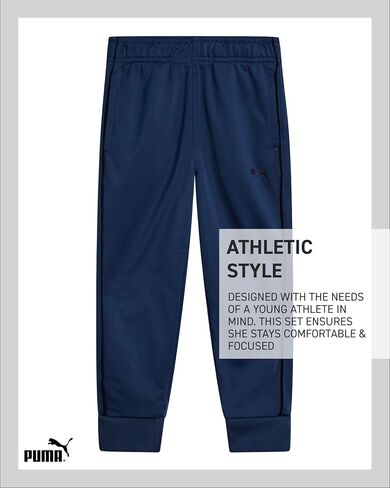 PUMA Toddler Boys 2 Piece Tricot Zip Jacket & Sweatpants Set | Soft Lightweight Breathable Fabric, Comfortable Flexible Fit, Great for Play & Everyday Active Kids Wear in Saudi Arabia