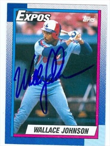 Autograph Warehouse 38976 Wallace Johnson Autographed Baseball Card Montreal Expos 1990 Topps No. 318 in Saudi Arabia