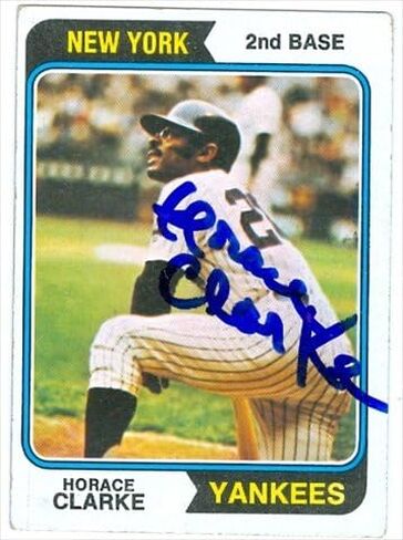 مستودع توقيعه 38713 Horace Clarke Cardball Card New York Yankees 1974 Topps No. 529 67 in Saudi Arabia