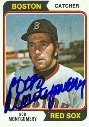 مستودع توقيعه 37502 بوب مونتغمري بطاقة البيسبول بوسطن ريد سوكس 1974 TOPPS رقم 301 in Saudi Arabia