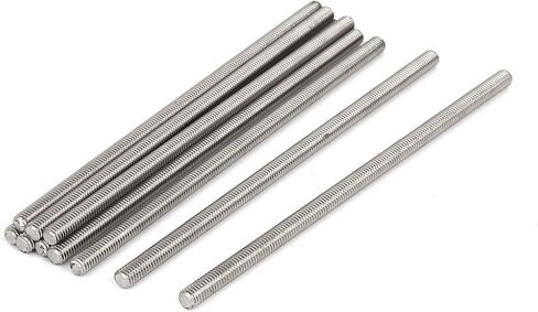 uxcell M10 x 55mm 1.5mm Pitch 304 Stainless Steel Fully Threaded Rods Fasteners 10 Pcs in Kuwait