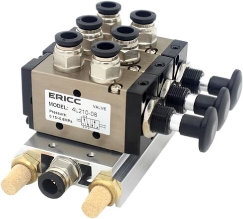 4L210-08 4R210-08 Manual valve 2 Way 5 Position Push and pull Pneumatic switch of directional valve Combination Valve Manifold(12mm in 10mm out,6 Stations) in Saudi Arabia