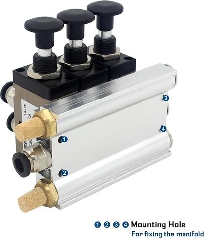 4L210-08 4R210-08 Manual valve 2 Way 5 Position Push and pull Pneumatic switch of directional valve Combination Valve Manifold(12mm in 10mm out,6 Stations) in Saudi Arabia