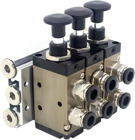 4L210-08 4R210-08 Manual valve 2 Way 5 Position Push and pull Pneumatic switch of directional valve Combination Valve Manifold(12mm in 10mm out,6 Stations) in Saudi Arabia