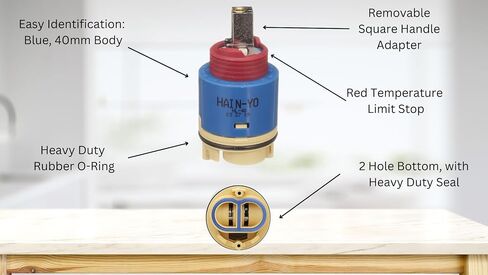 T and T TandT 40mm Ceramic Pressure Balance Cartridge JH02BJ HL-40 Blue, Red in Saudi Arabia