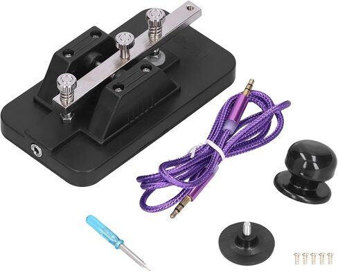 Morse Code Key, Manual Cw Practice Tool Trainer Morse Code Trainer Telegraph Telegraph Tapper Machine with Buzzer for Beginner in Saudi Arabia