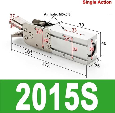 1pcs Pneumatic Cylinder Gripper for Robotic Machines Single-Acting Double-Acting Manipulator End Clamps 2015D 1615D(2015S) in Saudi Arabia