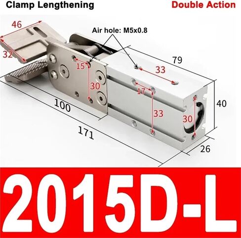1pcs Pneumatic Cylinder Gripper for Robotic Machines Single-Acting Double-Acting Manipulator End Clamps 2015D 1615D(2015S) in Saudi Arabia