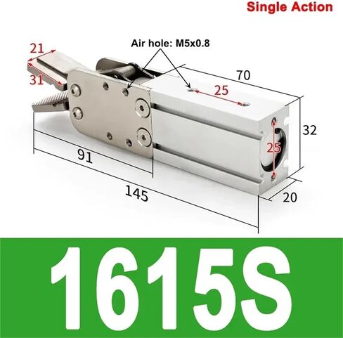 1pcs Pneumatic Cylinder Gripper for Robotic Machines Single-Acting Double-Acting Manipulator End Clamps 2015D 1615D(2015S) in Saudi Arabia
