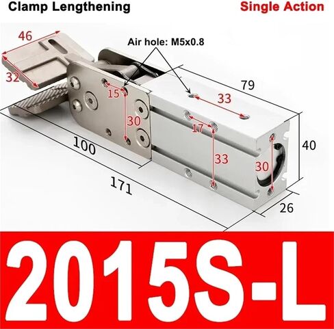 1pcs Pneumatic Cylinder Gripper for Robotic Machines Single-Acting Double-Acting Manipulator End Clamps 2015D 1615D(2015S) in Saudi Arabia