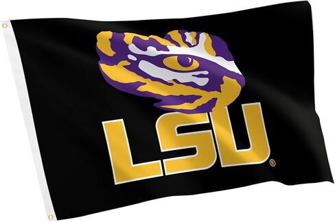 Desert Cactus LSU 100% Polyester Indoor Outdoor 3x5 feet Banner Tigers Geaux Louisiana State University (Flag H) in Saudi Arabia