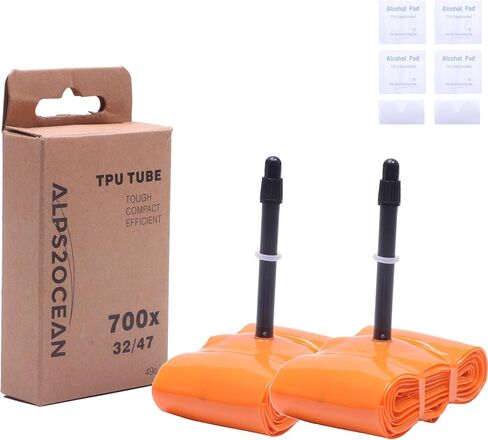 700C/28'' Gravel & 29'' MTB TPU Bike Inner Tube,700x32C/35C/37C/40C/47C AV48mm Presta Valve Tubes,Compatible with 700x32C 700x35C 700x37C 700x40C 700x47C & 29'' MTB Tire Tubes- 2 Pack in Kuwait