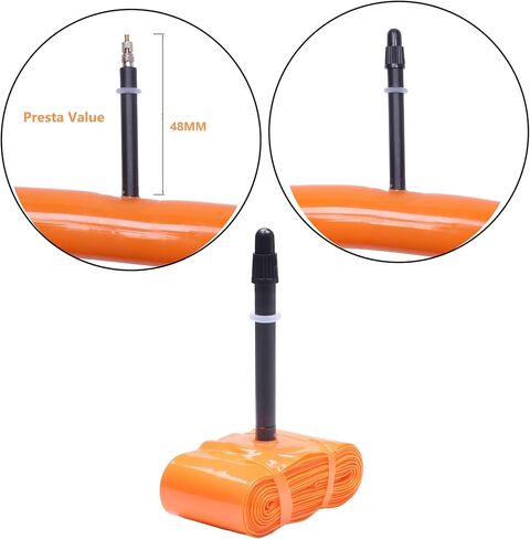 700C/28'' Gravel & 29'' MTB TPU Bike Inner Tube,700x32C/35C/37C/40C/47C AV48mm Presta Valve Tubes,Compatible with 700x32C 700x35C 700x37C 700x40C 700x47C & 29'' MTB Tire Tubes- 2 Pack in Kuwait