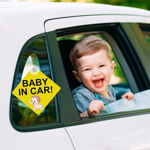 12 Pcs 5.5" x 5.5" Sublimation Blanks Suction Cup Car Window Sign, Metal Signs Blanks Removable Car Safety Warning Signs for Heat Thermal Transfer DIY Picture and Custom Design Work in Saudi Arabia