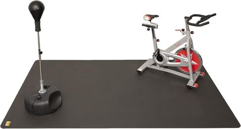 حصيرة تمرين كبيرة متميزة - 6 أقدام × 6 قدم × 1/4 "سميك سميك متين لمكانة للأرضيات الصالة الرياضية - تعمل بشكل رائع لجميع أمراض القلب ، حصيرة اليوغا ، حصيرة دراجة تمرين - استخدم مع أو بدون حذاء in Kuwait