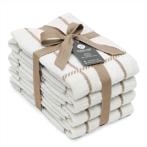 100% Cotton Terry Dish Towels for Kitchen, 4 Pack Plain, 16 x26 Inches, Super Soft and Absorbent, Perfect for Cleaning and Dish Washing | Navy Blue Kitchen Towels in Saudi Arabia