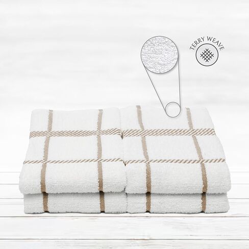 100% Cotton Terry Dish Towels for Kitchen, 4 Pack Plain, 16 x26 Inches, Super Soft and Absorbent, Perfect for Cleaning and Dish Washing | Navy Blue Kitchen Towels in Saudi Arabia