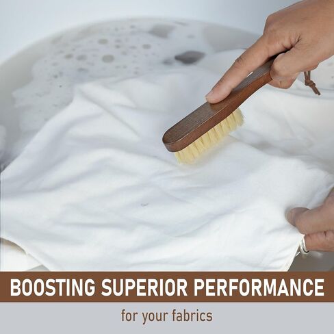 Takavu White Boar Bristle Laundry Stil Brush Set (2 Pack) - جهاز تنظيف صغير من النقاط للملابس ، وعلاج النسيج قبل الغسيل ، ورعاية الملابس الحساسة in Kuwait