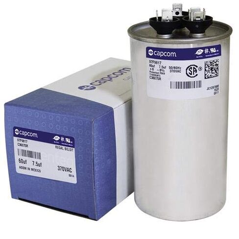 97F9817 60 + 7.5 UF MFD 370 VALT - CAPACITOR ROUN RUND BY CAPCOM in Saudi Arabia