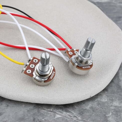 1Set Guitar Prewired Wiring Harness 5 Way Toggle Switch with 500k Pots Compatible with Strat Stratocaster in Saudi Arabia