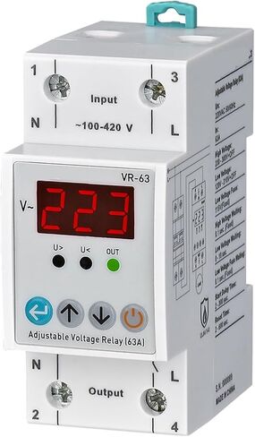 عرض VR-XX عرض حماية الجهد القابل للتعديل 40A 63A 1PCS (40A) in Saudi Arabia