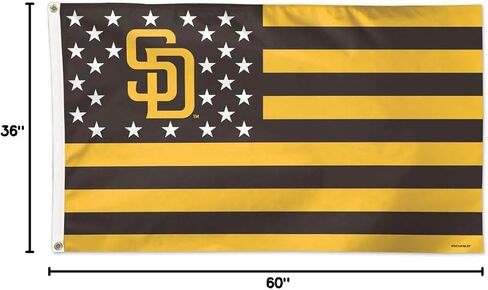 Wincraft MLB San Diego Padres 02726115 Deluxe Flag, 3' x 5' in Saudi Arabia