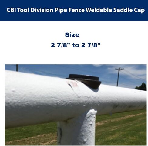 & Supply Tool Division Pipe Capable Cape Weldable Cap - حل متعدد الاستخدامات ودائم لتطبيقات سياج الأنابيب - غطاء سرج مصمم لتناسب نطاق الأنابيب من 2 7/8 "إلى 2 7/8" (50 حزمة) in Saudi Arabia